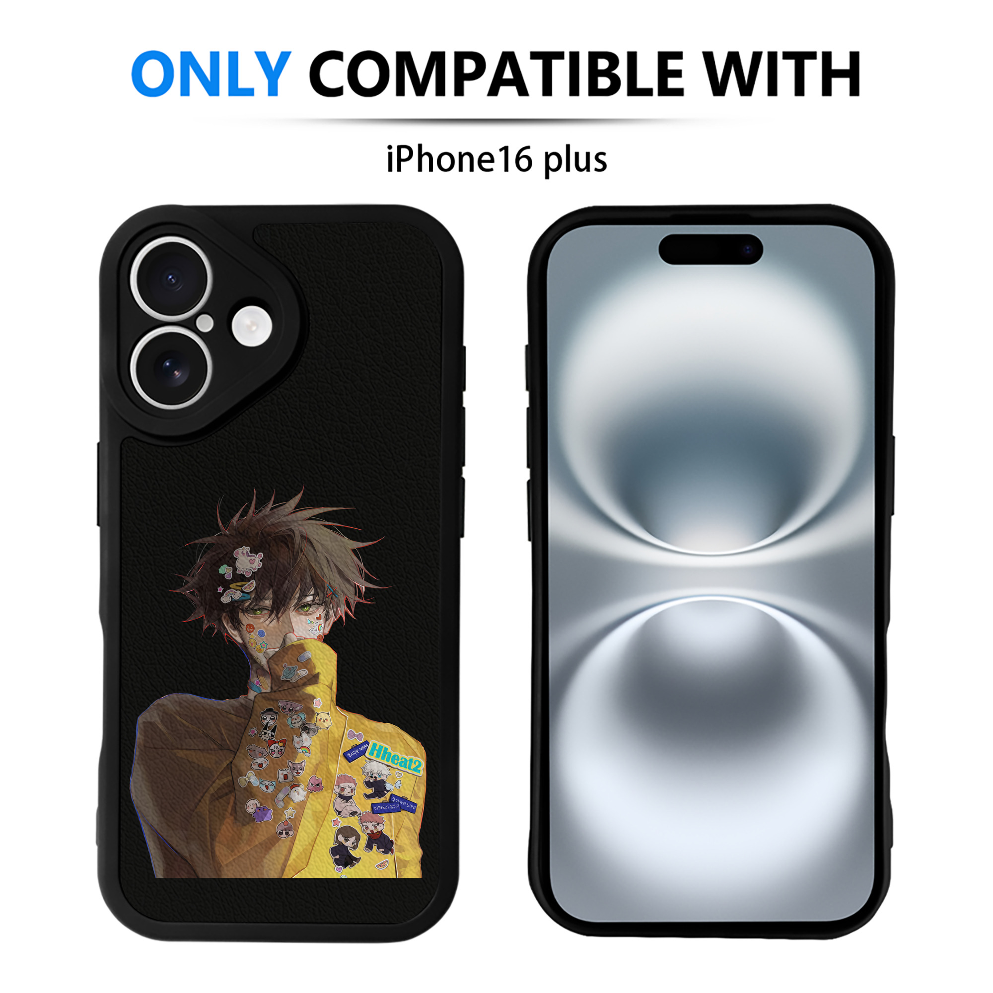 （画像用） 呪術廻戦 Jujutsu Kaisen 【iPhone 16シリーズ対応】シリコンスマホケース（レザー調） 材質：シリコン